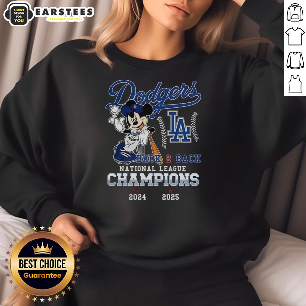 awesome-mickey-mouse-x-los-angeles-dodgers-national-league-champions-back-to-back-2024-2025-sweatshirt Awesome Mickey Mouse X Los Angeles Dodgers National League Champions sweatshirt for 2024-2025 season.