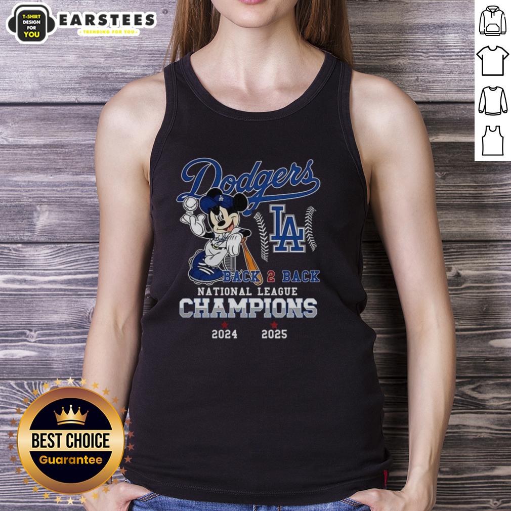 awesome-mickey-mouse-x-los-angeles-dodgers-national-league-champions-back-to-back-2024-2025-tank-top Alt Text: Awesome Mickey Mouse X Los Angeles Dodgers tank top celebrating back-to-back National League Champions 2024-2025.