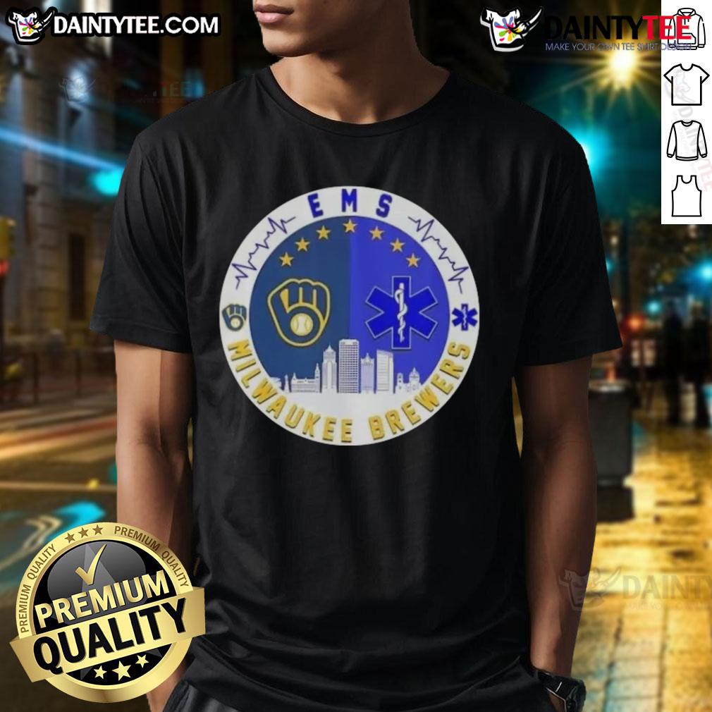 Awesome Milwaukee Brewers Heartbeat Ems City Skyline T Shirt Awesome Milwaukee Brewers Heartbeat Ems City Skyline T-Shirt featuring a vibrant city skyline and team logo design.