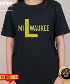 Awesome Milwaukee Brewers L Logo Ladies Tee featuring a stylish design for passionate fans.