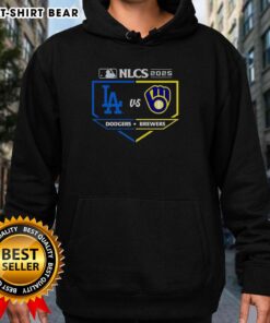 Awesome Milwaukee Brewers vs Los Angeles Dodgers 2025 NLCS Matchup Hoodie featuring team logos and vibrant colors.