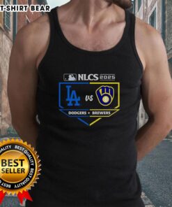 Awesome Milwaukee Brewers vs Los Angeles Dodgers 2025 NLCS Matchup Tank Top featuring team logos and vibrant design.