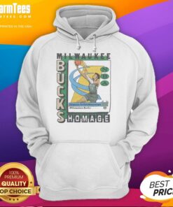 Awesome Milwaukee Bucks trading card featuring Giannis Antetokounmpo on a stylish hoodie design.