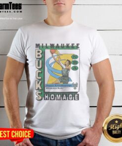 Awesome Milwaukee Bucks trading card T-shirt featuring Giannis Antetokounmpo design, perfect for basketball fans.