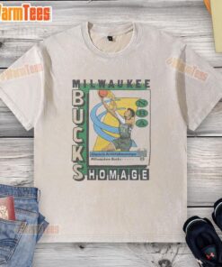Awesome Milwaukee Bucks trading card featuring Giannis Antetokounmpo on a stylish washed t-shirt.