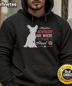 Alt Text: Awesome Miniature Schnauzer 'Home Is Where The Heart Is' hoodie, featuring a cute schnauzer graphic design.