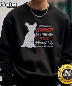 Cozy sweatshirt featuring an Awesome Miniature Schnauzer, perfect for dog lovers and pet enthusiasts.