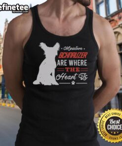 Awesome Miniature Schnauzer tank top featuring a heart design, perfect for dog lovers and stylish casual wear.