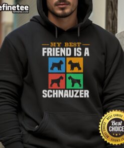 Alt Text: Awesome hoodie featuring a Schnauzer dog design, perfect for dog lovers and best friends.