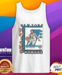 Awesome New York Knicks trading card featuring Jalen Brunson on a stylish tank top for fans and collectors.