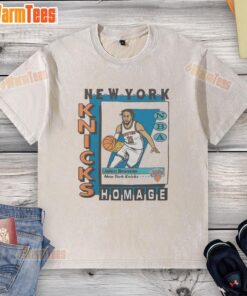 Alt Text: Awesome New York Knicks trading card featuring Jalen Brunson on a stylish washed t-shirt design.
