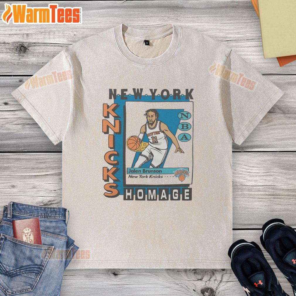 awesome-new-york-knicks-trading-card-jalen-brunson-washed-t-shirt Alt Text: Awesome New York Knicks trading card featuring Jalen Brunson on a stylish washed t-shirt design.