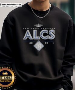 Awesome New York Yankees 2025 ALCS Division Series Winner Postseason Sweatshirt featuring team logo and championship design.