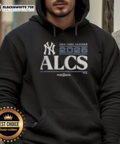 New York Yankees 2025 Division Series Winner hoodie displayed in locker room, showcasing team pride and championship spirit.