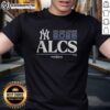 Alt Text: Awesome New York Yankees 2025 Division Series Winner Locker Room T-Shirt featuring bold team graphics and winning spirit.