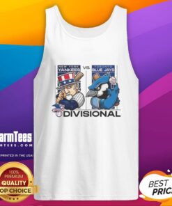 Awesome New York Yankees vs Toronto Blue Jays AL Division Series 2025 tank top featuring team mascots and vibrant design.