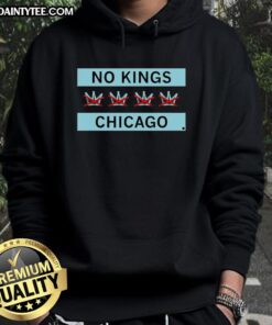 Awesome No Kings Chicago Flag Hoodie featuring a vibrant design and comfortable fit, perfect for city pride and style.