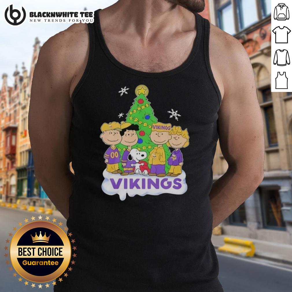 Awesome Peanuts Characters X Minnesota Vikings Chrismas Tank Top Awesome Peanuts characters X Minnesota Vikings Christmas tank top featuring festive designs for holiday fans.