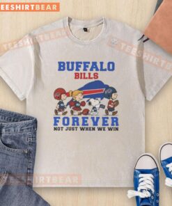 Awesome Peanuts Snoopy and Friends Buffalo Bills Forever T-Shirt - a fun and stylish tee for true Bills fans.
