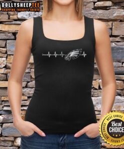 Philadelphia Eagles heart rate line tank top for NFL fans, showcasing team spirit and athletic style.