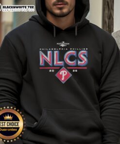 Alt Text: Awesome Philadelphia Phillies 2025 NLCS Division Series Winner Postseason Hoodie in red with team logo.