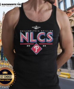 Awesome Philadelphia Phillies 2025 NLCS Division Series Winner Postseason Tank Top showcasing team pride and vibrant design.