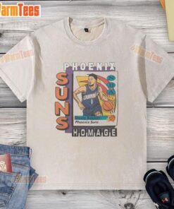 Awesome Phoenix Suns trading card featuring Devin Booker on a stylish washed t-shirt for basketball fans.