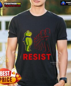 Awesome Portland Frog Fck Ice Anti Trump T-Shirt featuring a vibrant frog graphic with bold anti-Trump message.