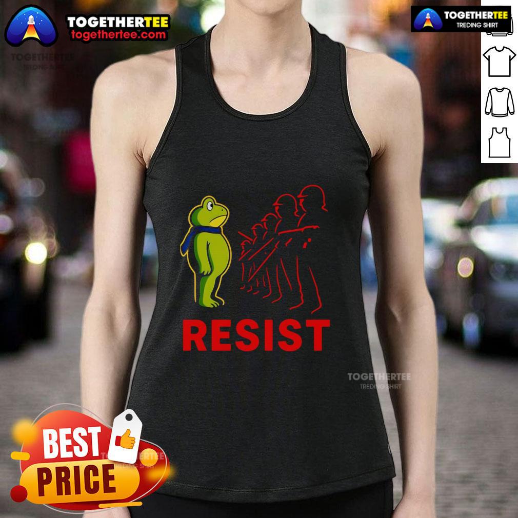 Awesome Portland Frog Fck Ice Anti Trump Tank Top Awesome Portland frog graphic on anti-Trump tank top showcasing bold statement and unique design.