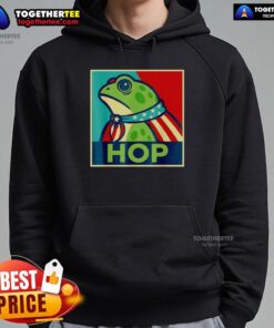 Awesome Portland Frog Hop Hoodie featuring a vibrant frog design, perfect for casual wear in the Pacific Northwest.