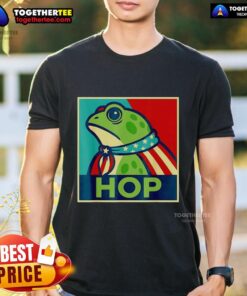 Awesome Portland Frog Hop T-Shirt featuring a vibrant frog design, perfect for casual wear and Portland lovers.