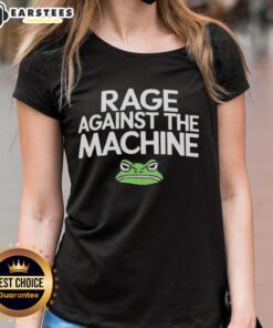 Awesome Portland Frog Rage Against The Machine Ladies Tee featuring a vibrant frog graphic and stylish design.