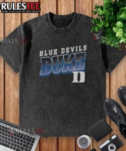 Awesome Premium Duke Blue Devils Polished Washed T-Shirt in vibrant blue, perfect for fans and casual wear.