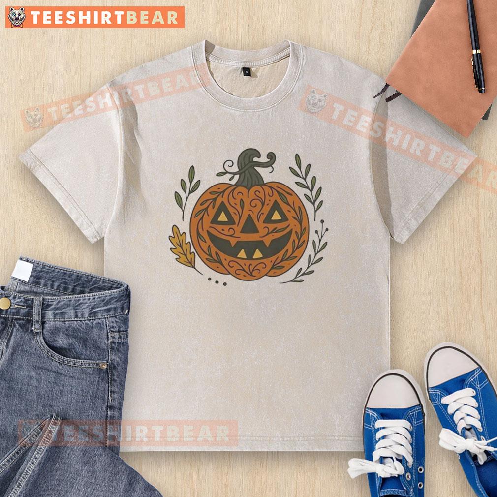 Awesome Premium Halloween Pumpkin Funny 2025 Washed T Shirt Alt Text: Awesome Premium Halloween Pumpkin Funny 2025 Washed T-Shirt featuring a playful pumpkin design for festive wear.