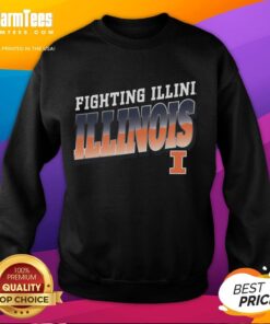 Alt Text: Stylish Illinois Fighting Illini polished sweatshirt featuring vibrant team colors and a comfortable fit for fans.