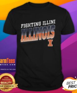 Awesome Premium Illinois Fighting Illini Polished T-Shirt featuring vibrant team colors and a comfortable fit for fans.