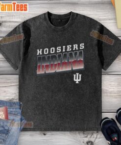 Alt Text: Awesome Premium Indiana Hoosiers Polished Washed T-Shirt in red with logo, perfect for fans and casual wear.