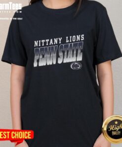Awesome Premium Penn State Nittany Lions Polished Ladies Tee in blue, featuring logo and stylish design for fans.