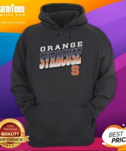 Alt Text: Awesome Premium Syracuse Orange Polished Hoodie featuring vibrant team colors and stylish design for fans.