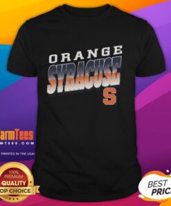 Alt Text: Premium Syracuse Orange polished t-shirt featuring a vibrant design, perfect for fans and casual wear enthusiasts.