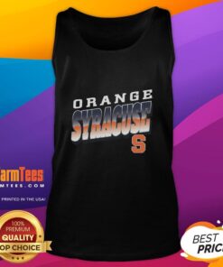 Awesome Premium Syracuse Orange Polished Tank Top showcasing vibrant team colors and stylish design for fans.