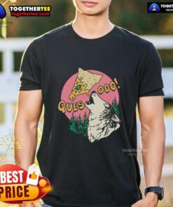 Awesome Queso Lupus Wolf Pizza T-Shirt featuring a playful wolf design with pizza elements, perfect for pizza lovers.