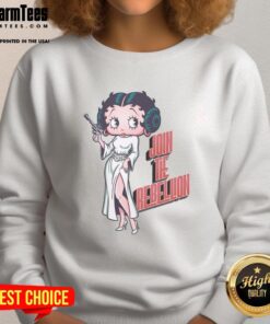 Awesome Rebel Pinup sweatshirt featuring a retro cartoon princess parody design, perfect for joining the rebellion.