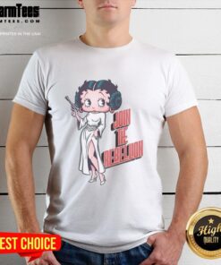 Alt Text: Awesome Rebel Pinup T-Shirt featuring a retro cartoon princess parody, perfect for joining the rebellion in style.