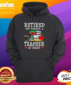Awesome retired but forever a teacher at heart Baltimore Ravens football hoodie displayed on a mannequin.