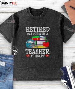 Awesome retired but forever a teacher at heart Philadelphia Eagles football washed t-shirt on display.