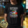 Awesome retired but forever a teacher at heart Seattle Seahawks football T-shirt design featuring team colors and logo.