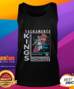 Awesome Sacramento Kings trading card tank top featuring Domantas Sabonis, perfect for fans and collectors.