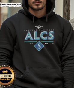 Alt Text: Awesome Seattle Mariners 2025 ALCS Division Series Winner Postseason Hoodie featuring team logo and vibrant colors.