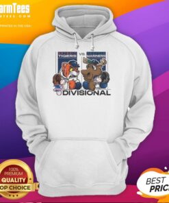 Seattle Mariners vs. Detroit Tigers 2025 ALDS mascot hoodie featuring vibrant team logos and colors for fans.